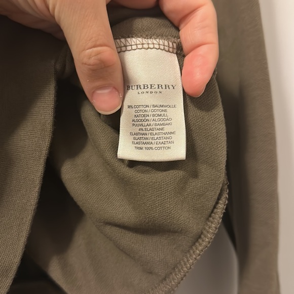 Burberry full olive green track suit with Burberry print piping, lightly worn - Picture 6 of 16